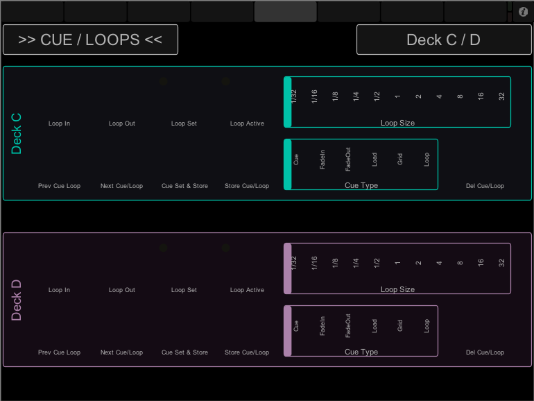 Cue and Loops for Deck C and D